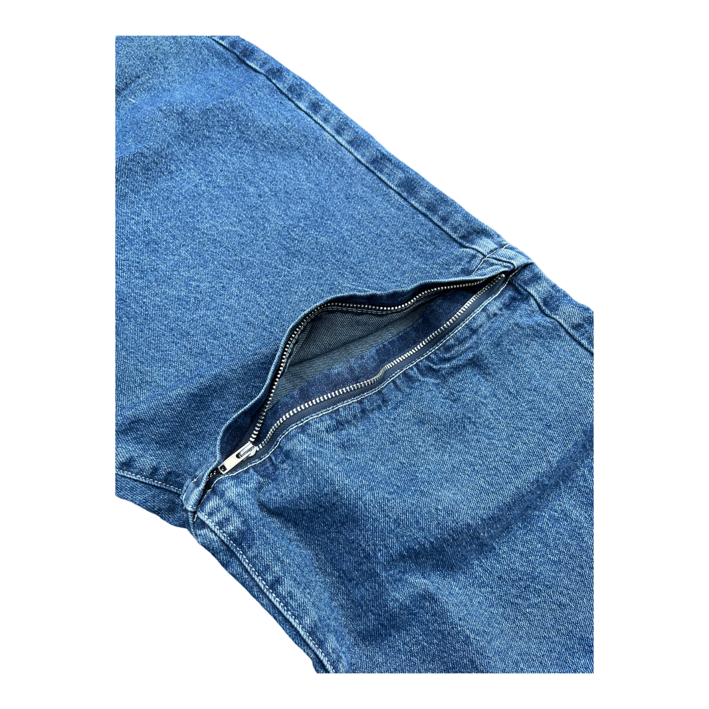 ZIP OFF STAR JEANS (Blue)