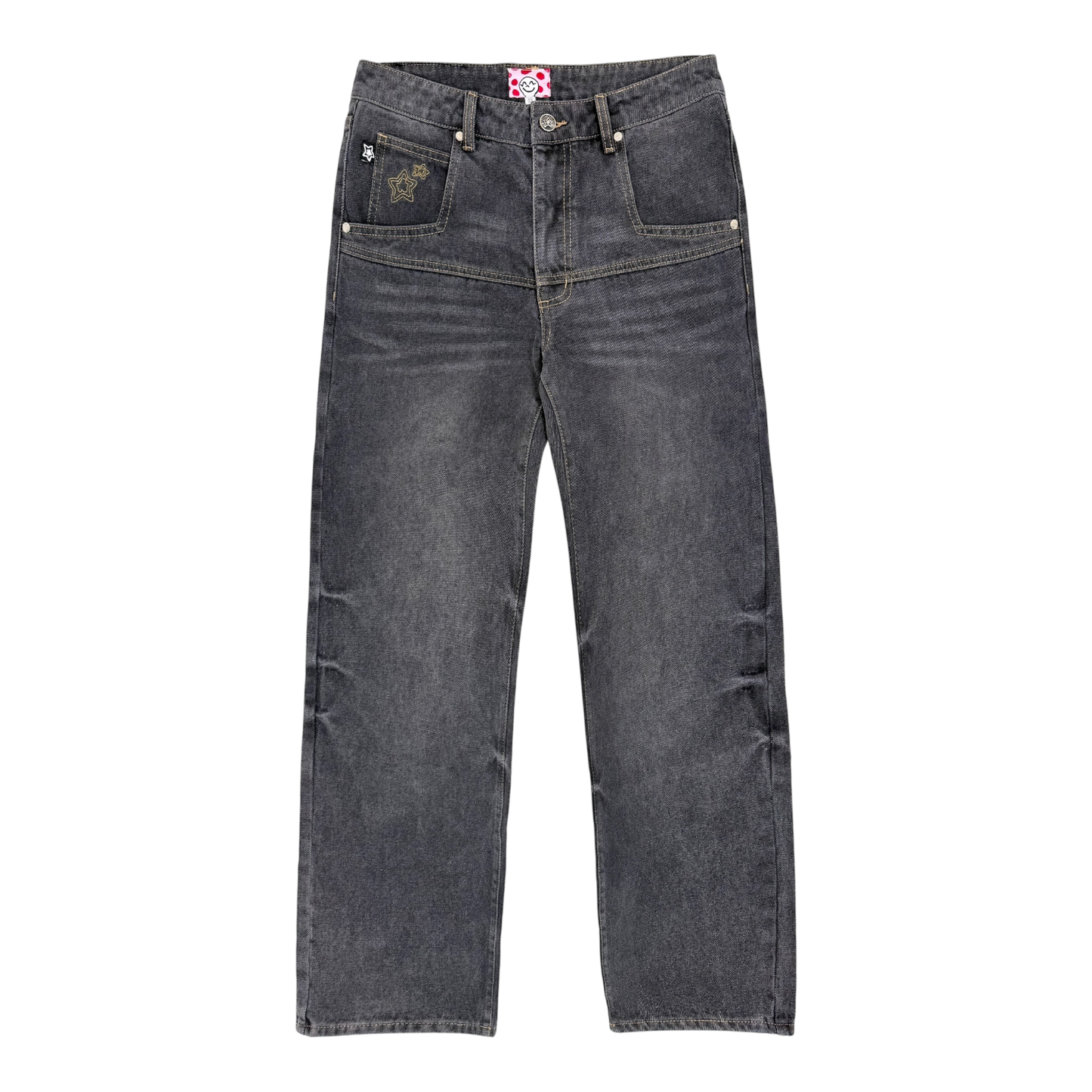 BLACK NORMAL FIT DROP JEANS