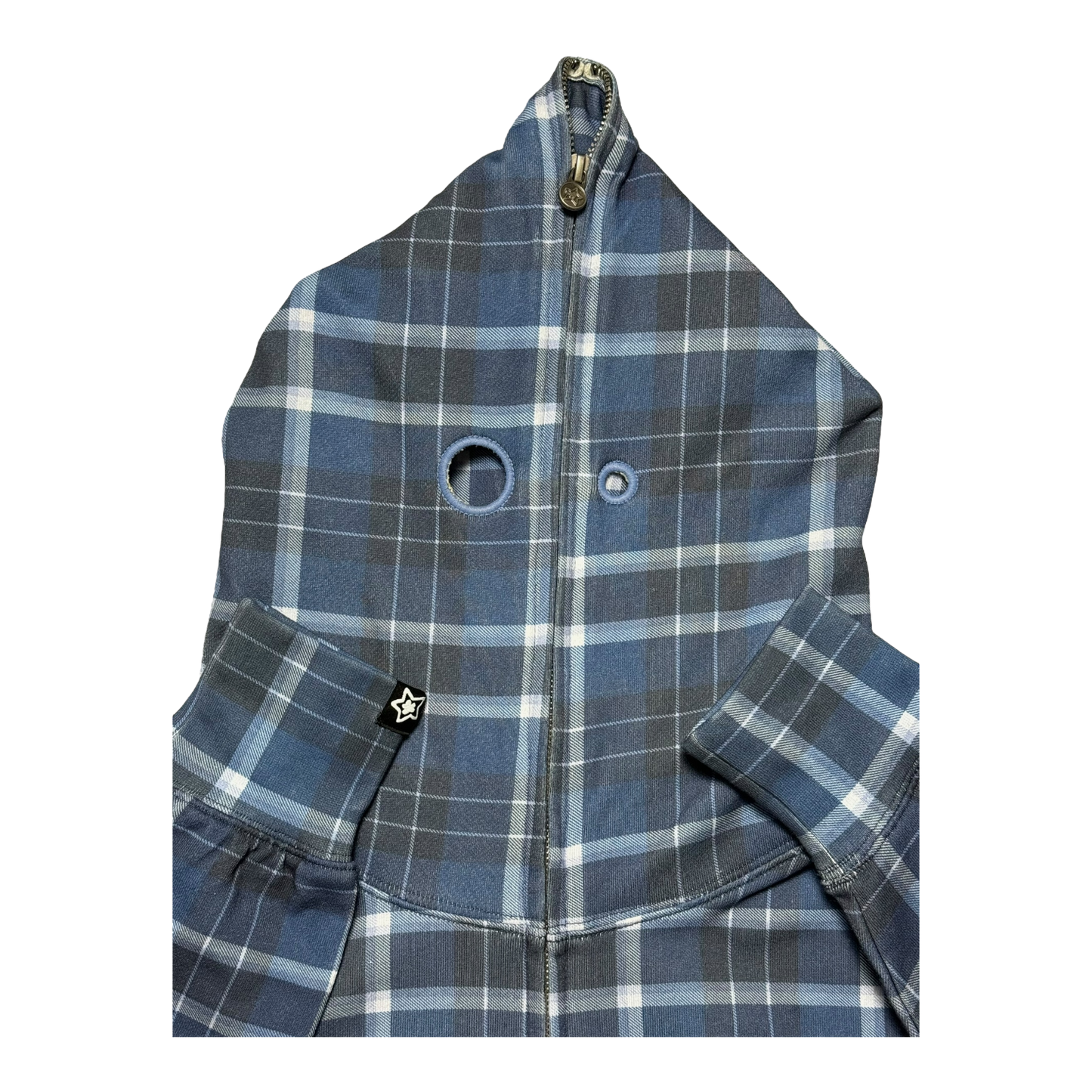 PLAID FULL ZIP BLUE