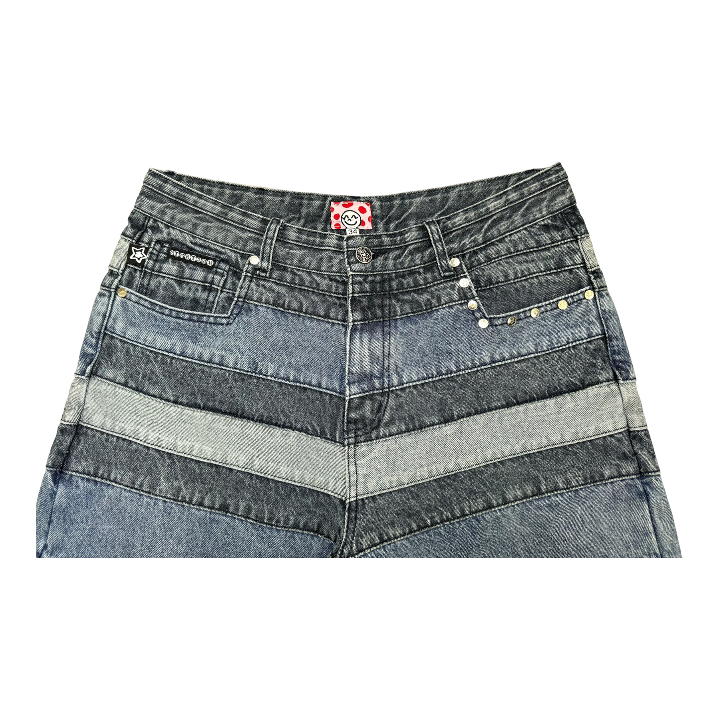 LAYERED STAR JEANS BLUE