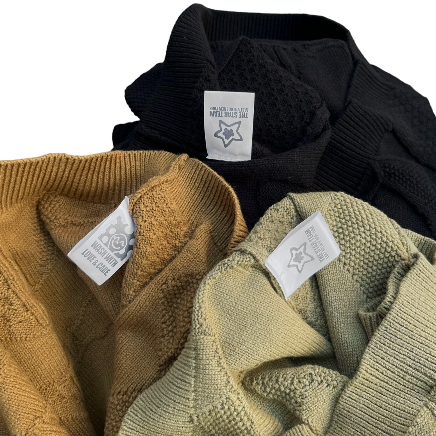 OLIVE CHAIN KNIT SWEATER