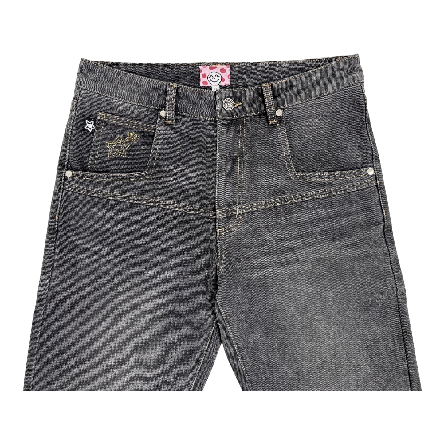 BLACK NORMAL FIT DROP JEANS