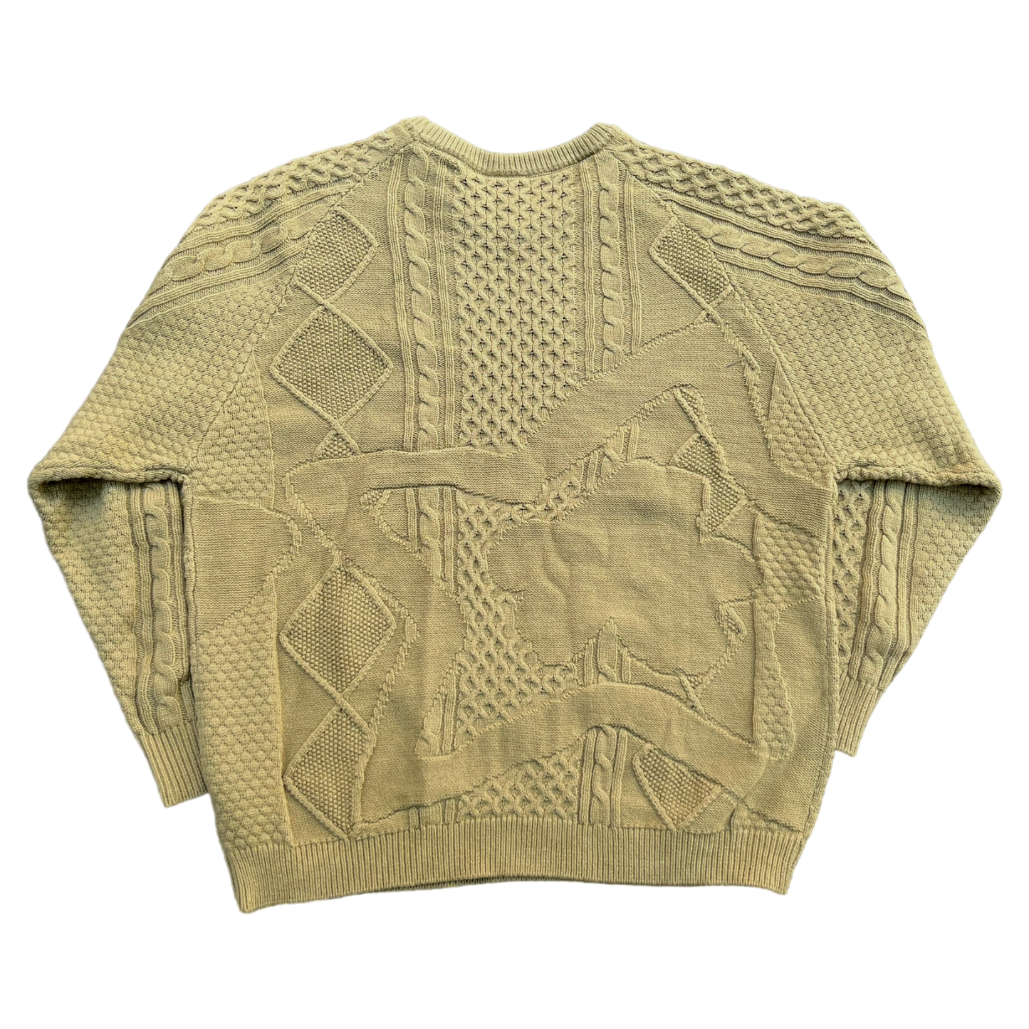 OLIVE CHAIN KNIT SWEATER