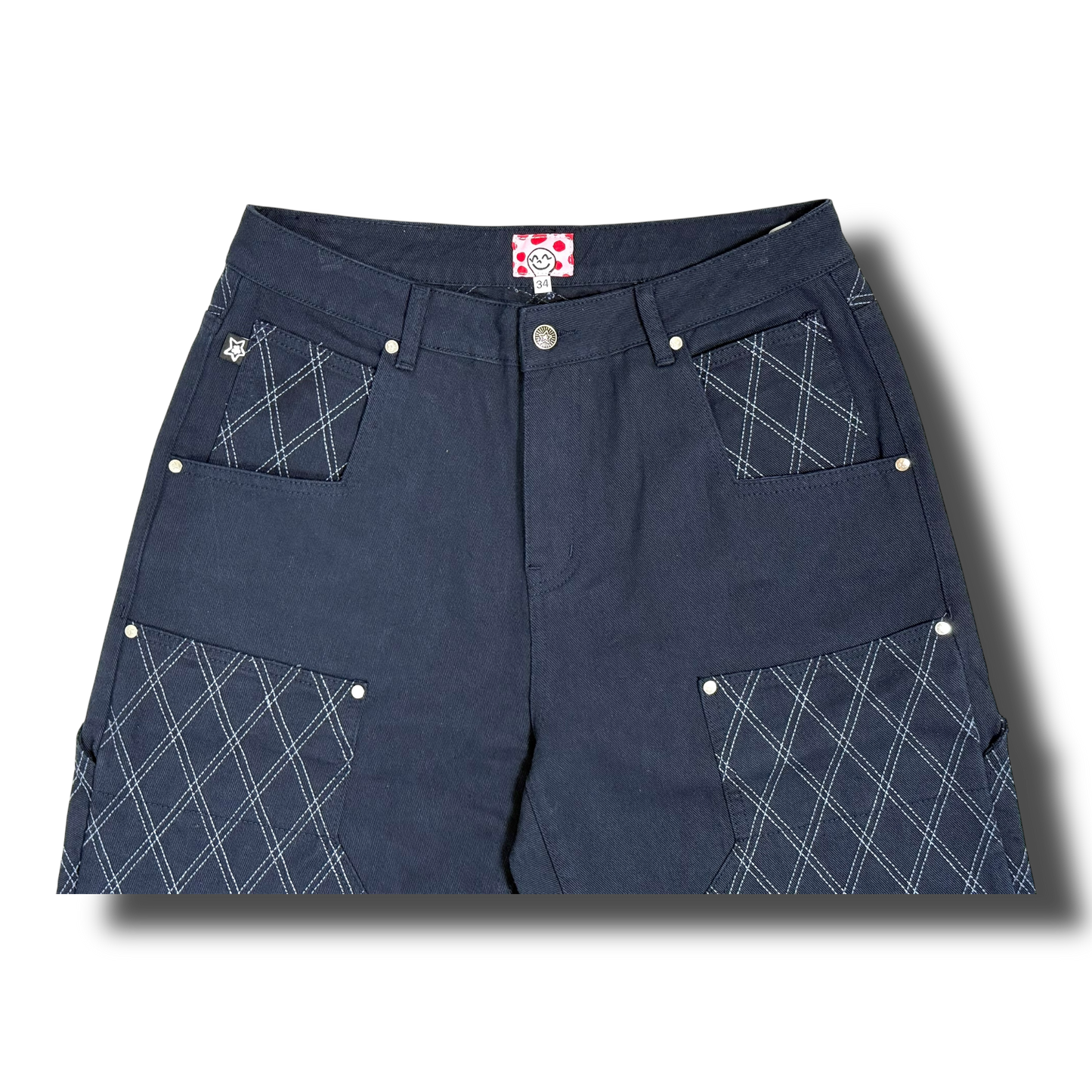 CROSS STITCH DOUBLE KNEE JEANS NAVY