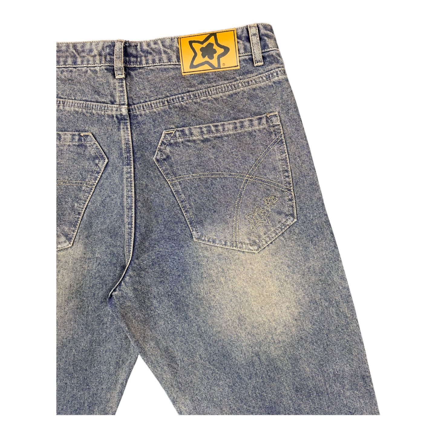 BLUE NORMAL FIT DROP JEANS