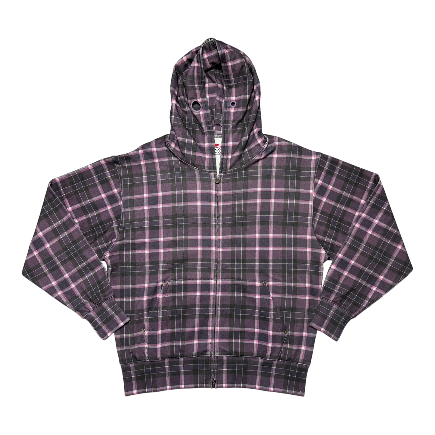 PLAID FULL ZIP PURPLE