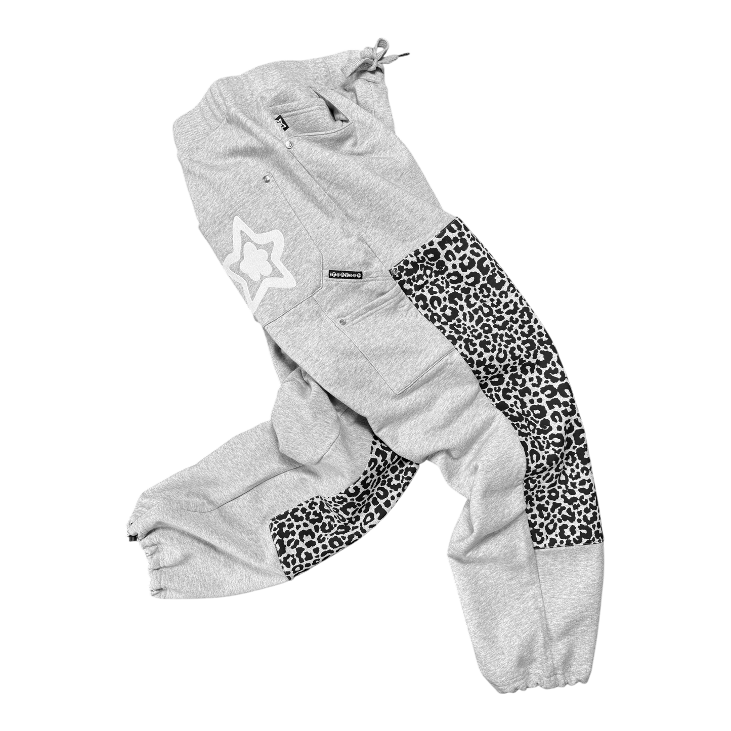 LEOPARD SWEATPANTS GREY