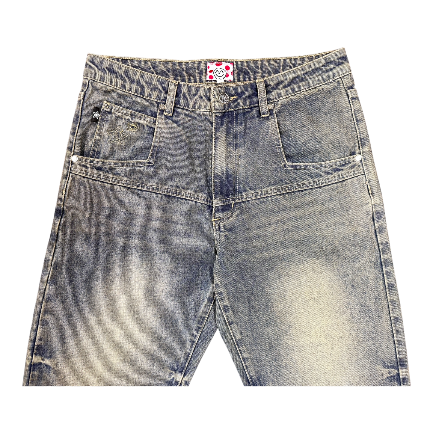 BLUE NORMAL FIT DROP JEANS
