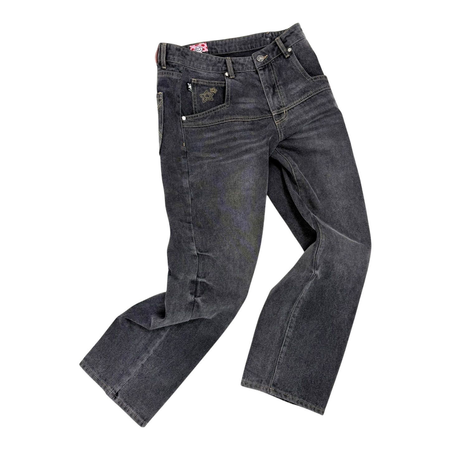 BLACK NORMAL FIT DROP JEANS