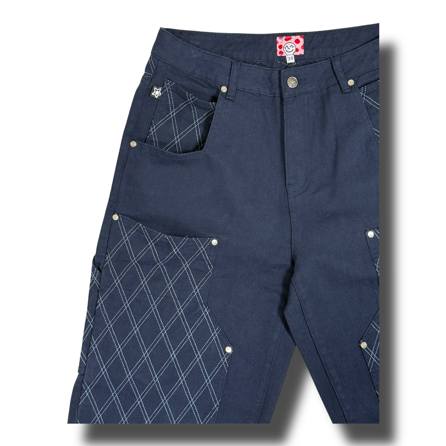 CROSS STITCH DOUBLE KNEE JEANS NAVY