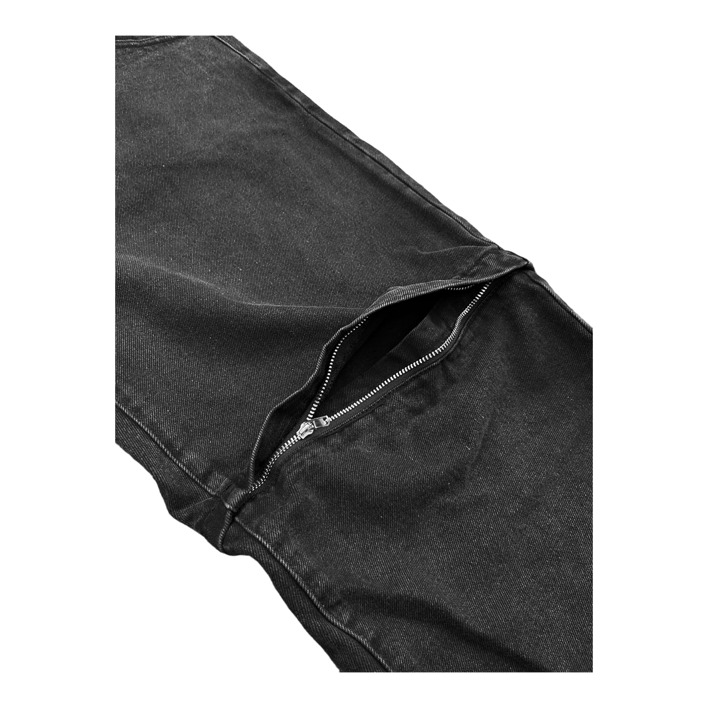 ZIP OFF STAR JEANS (Black)