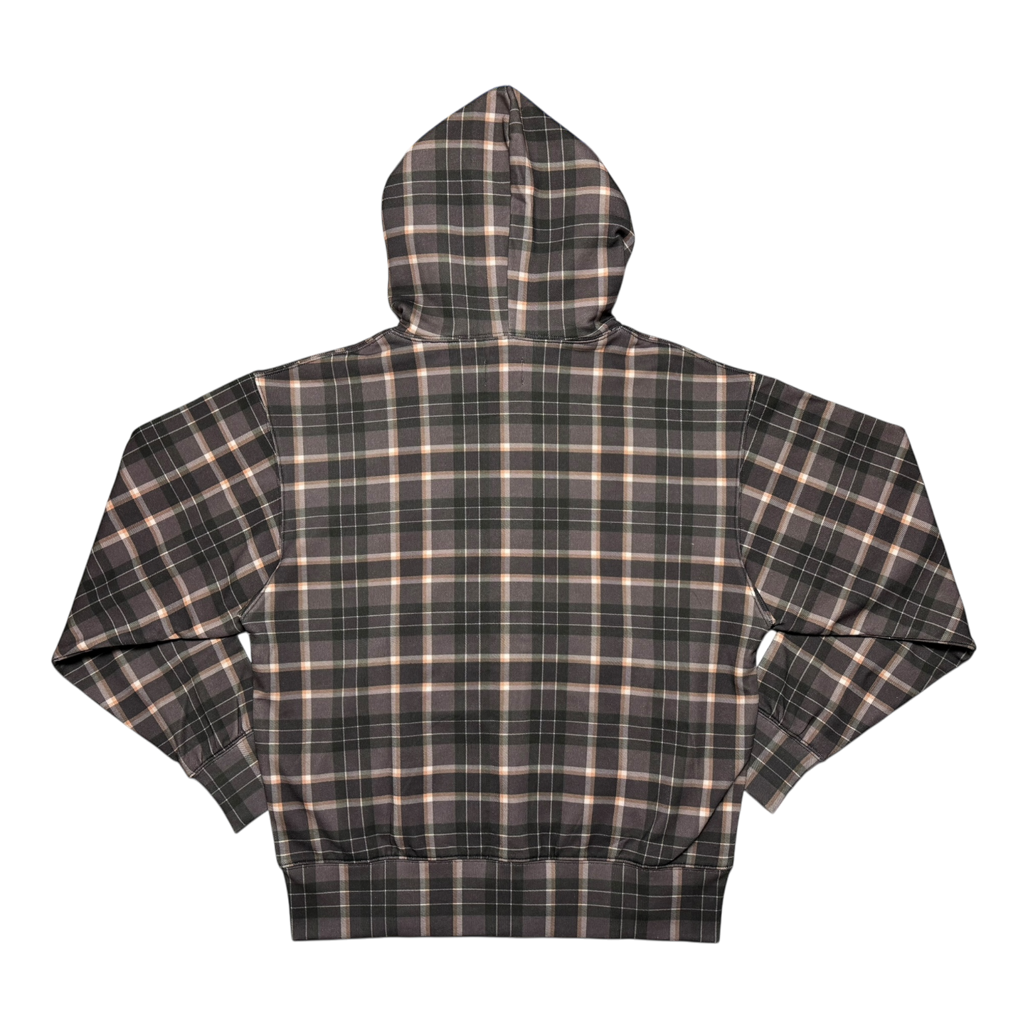 PLAID FULL ZIP BROWN