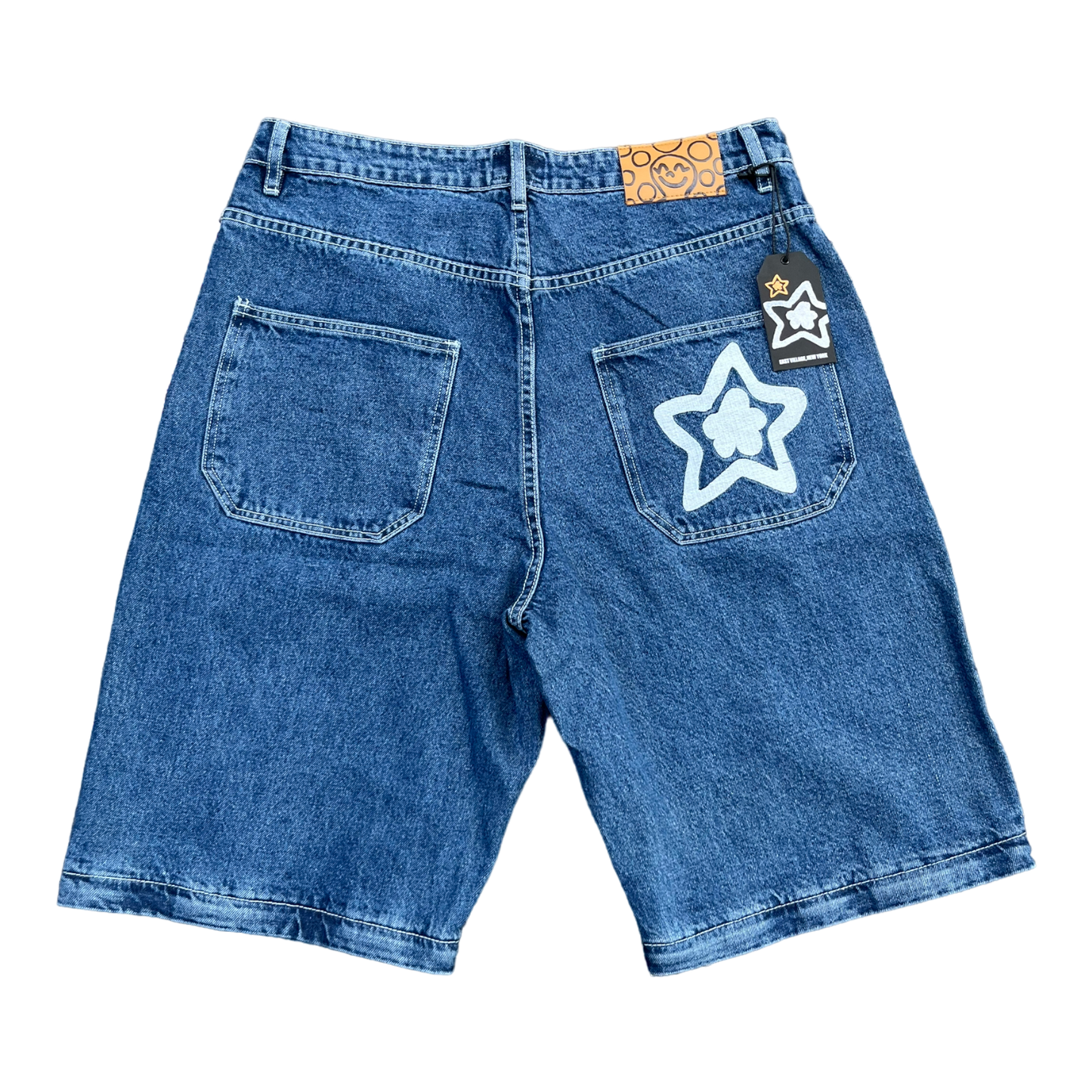 ZIP OFF STAR JEANS (Blue)