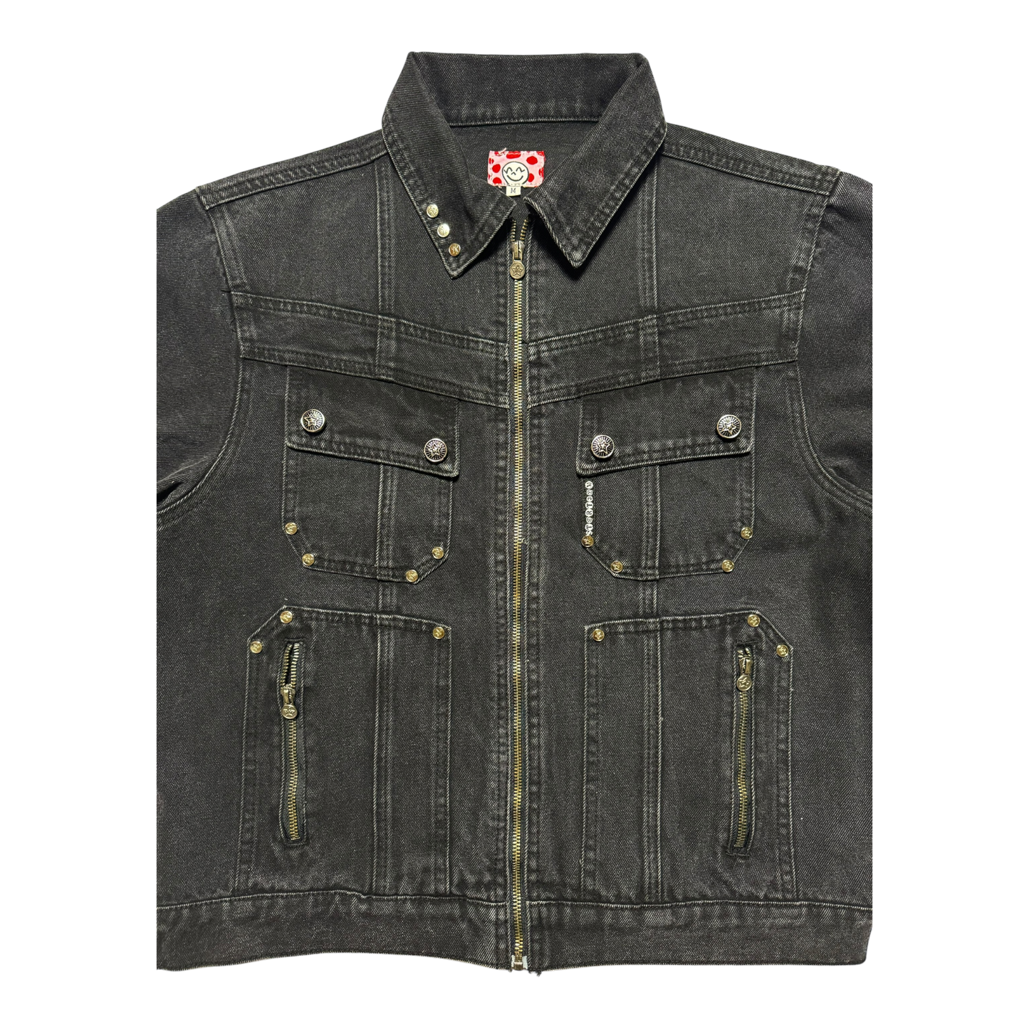 DENIM ZIP UP BLACK