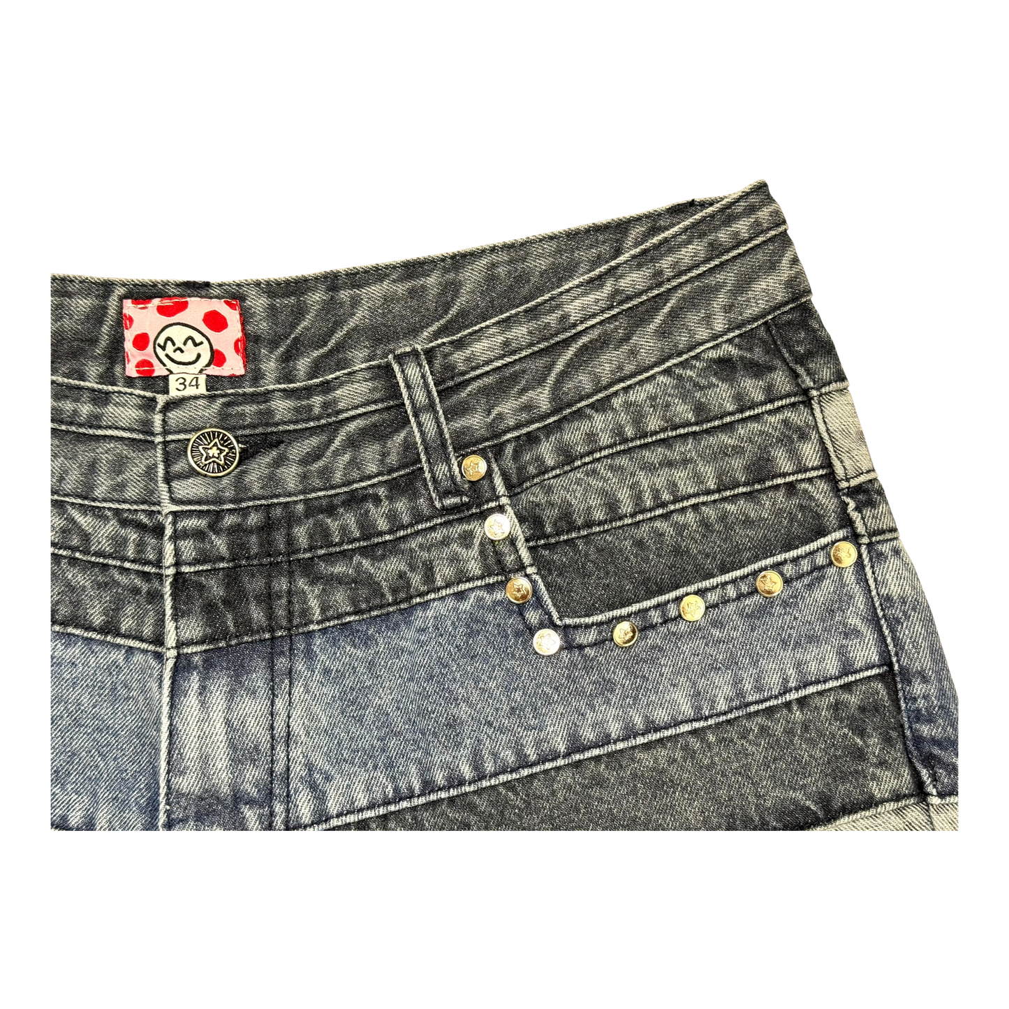 LAYERED STAR JEANS BLUE