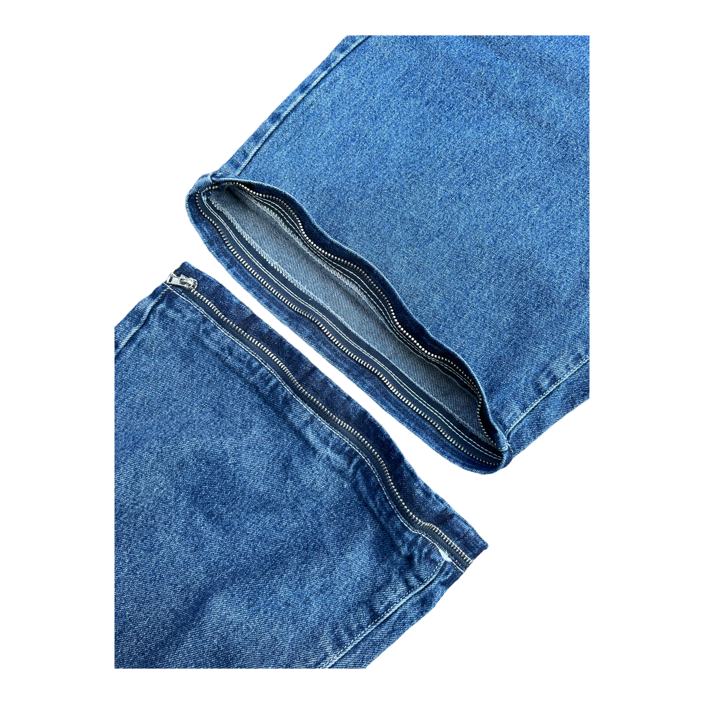ZIP OFF STAR JEANS (Blue)