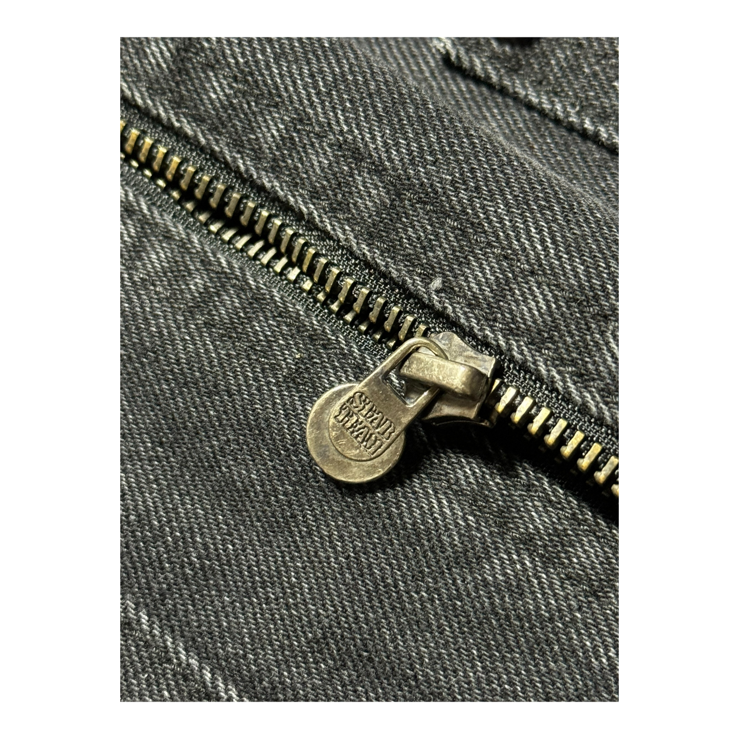 DENIM ZIP UP BLACK