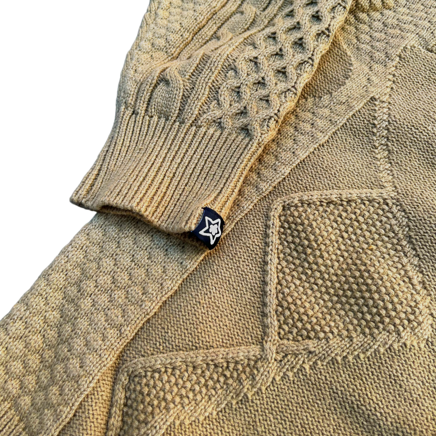 OLIVE CHAIN KNIT SWEATER