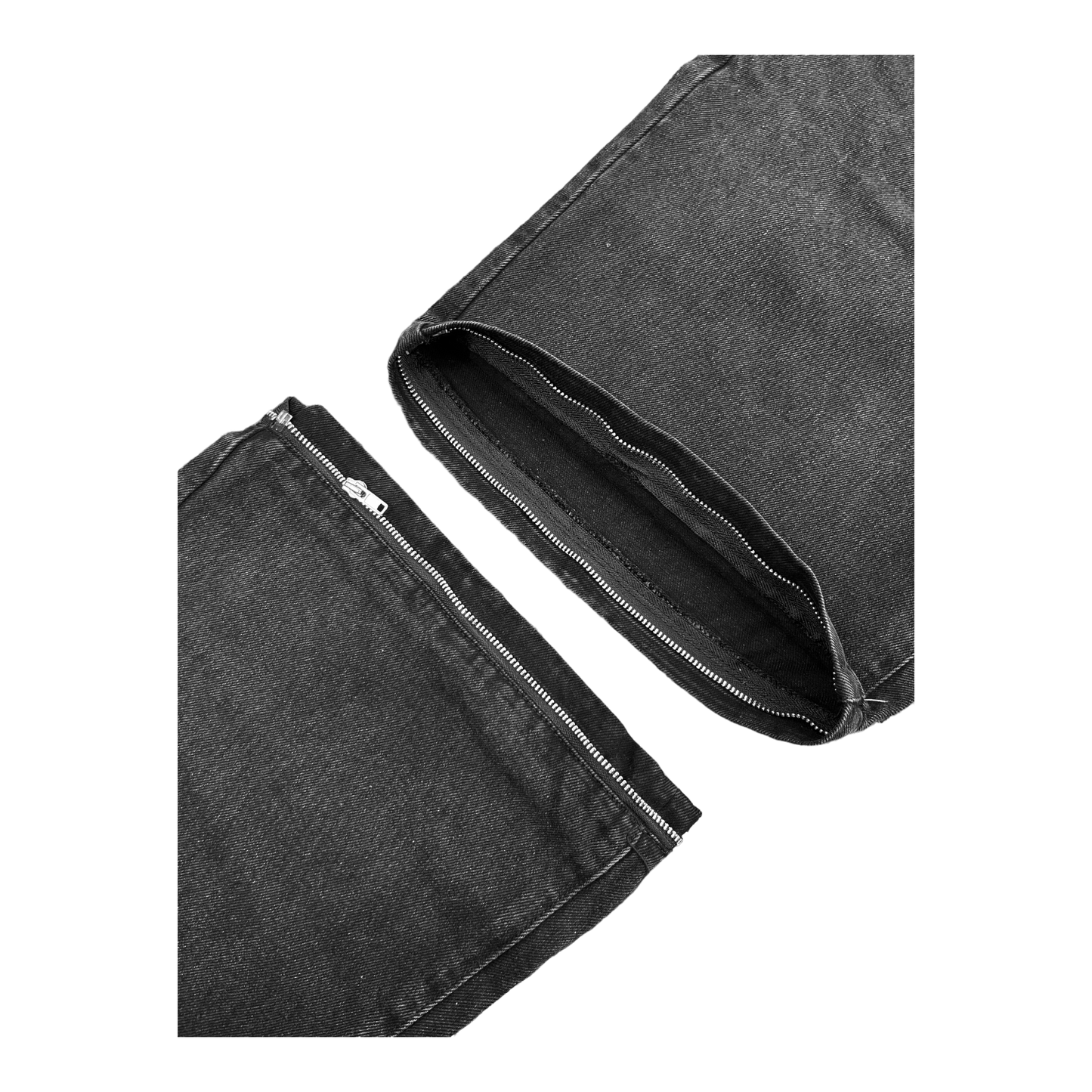ZIP OFF STAR JEANS (Black)
