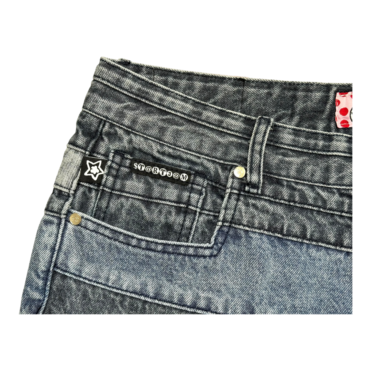 LAYERED STAR JEANS BLUE
