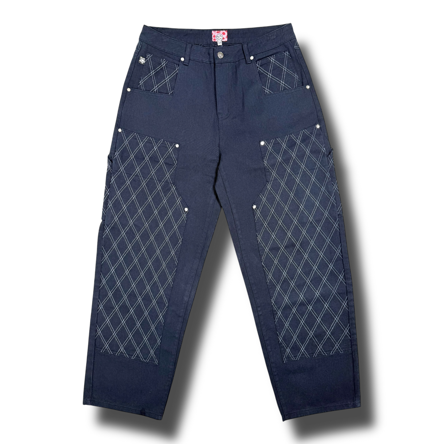 CROSS STITCH DOUBLE KNEE JEANS NAVY