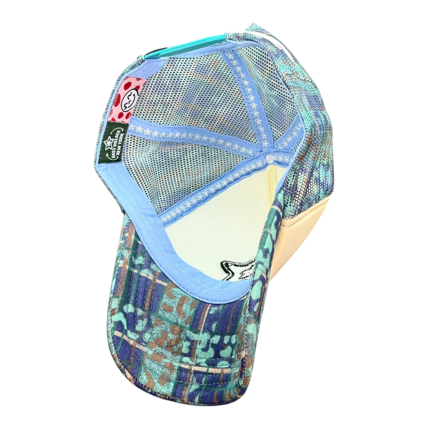 FOAM TRUCKER HAT LEOPARD BLUE