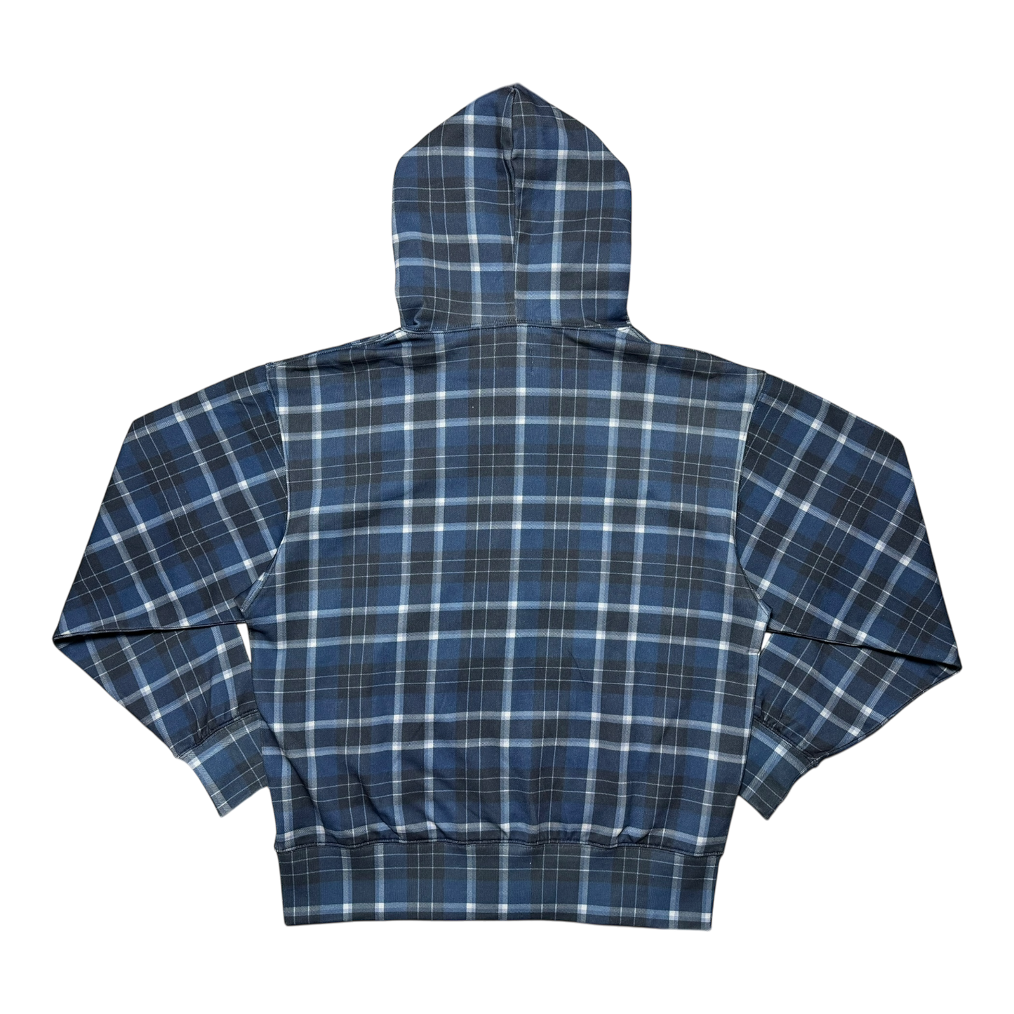 PLAID FULL ZIP BLUE