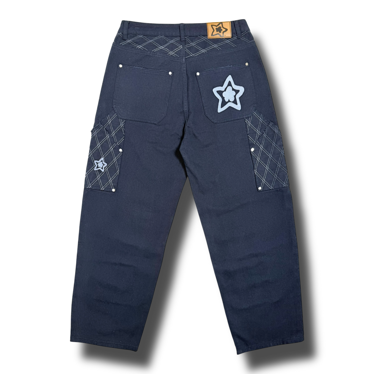 CROSS STITCH DOUBLE KNEE JEANS NAVY