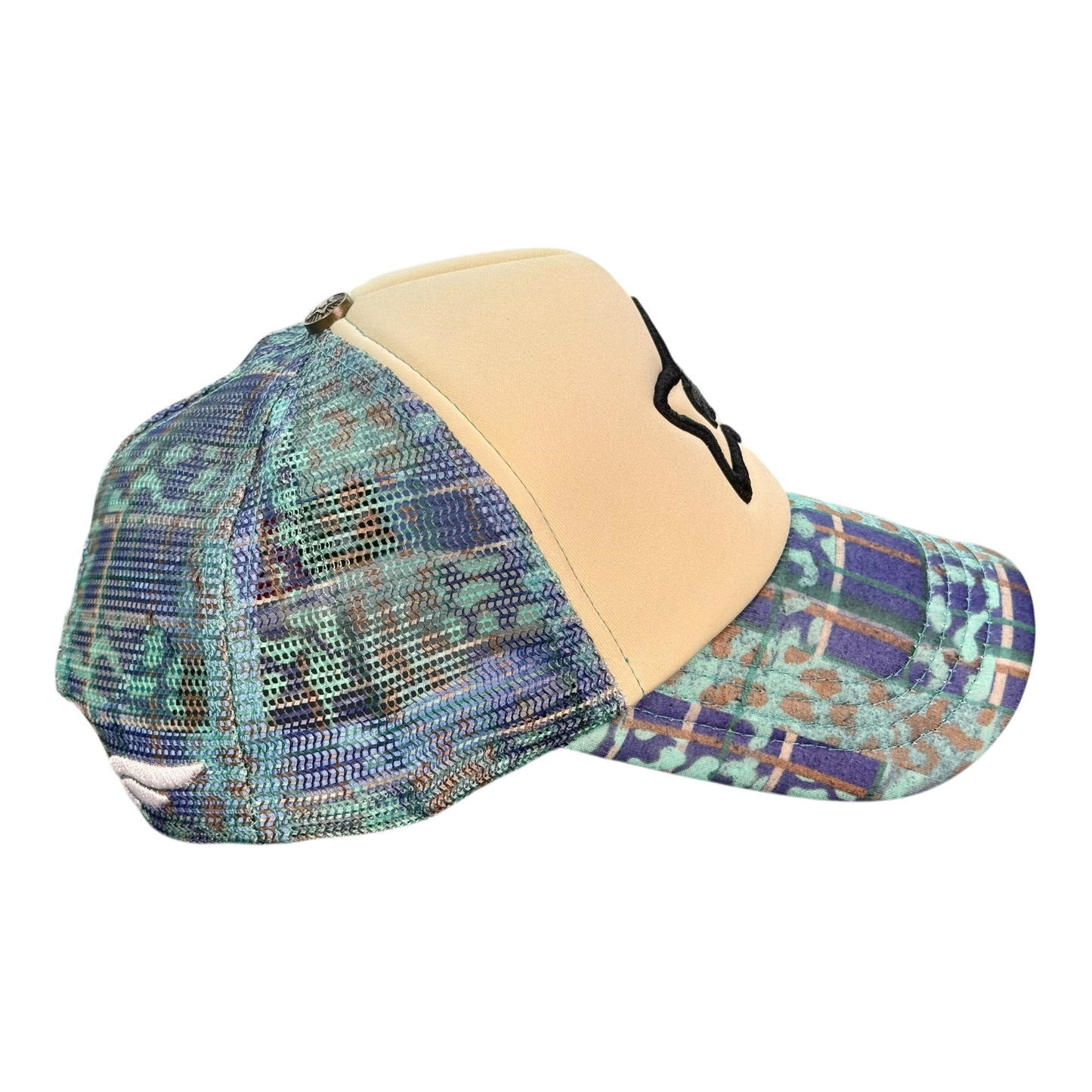 FOAM TRUCKER HAT LEOPARD BLUE
