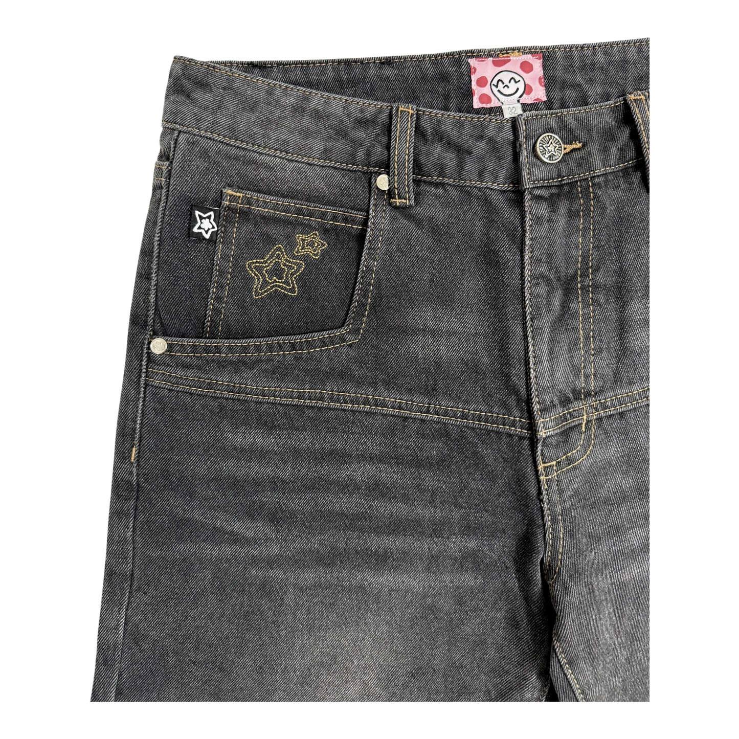 BLACK NORMAL FIT DROP JEANS