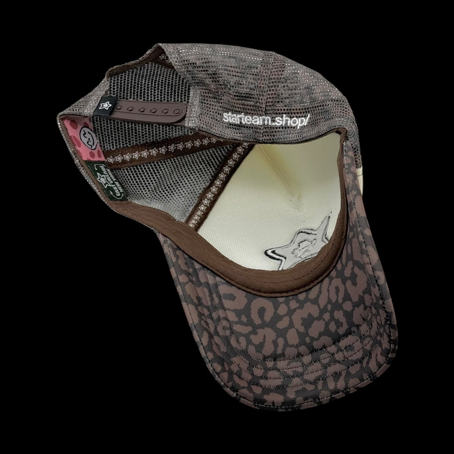FOAM TRUCKER HAT LEOPARD BROWN