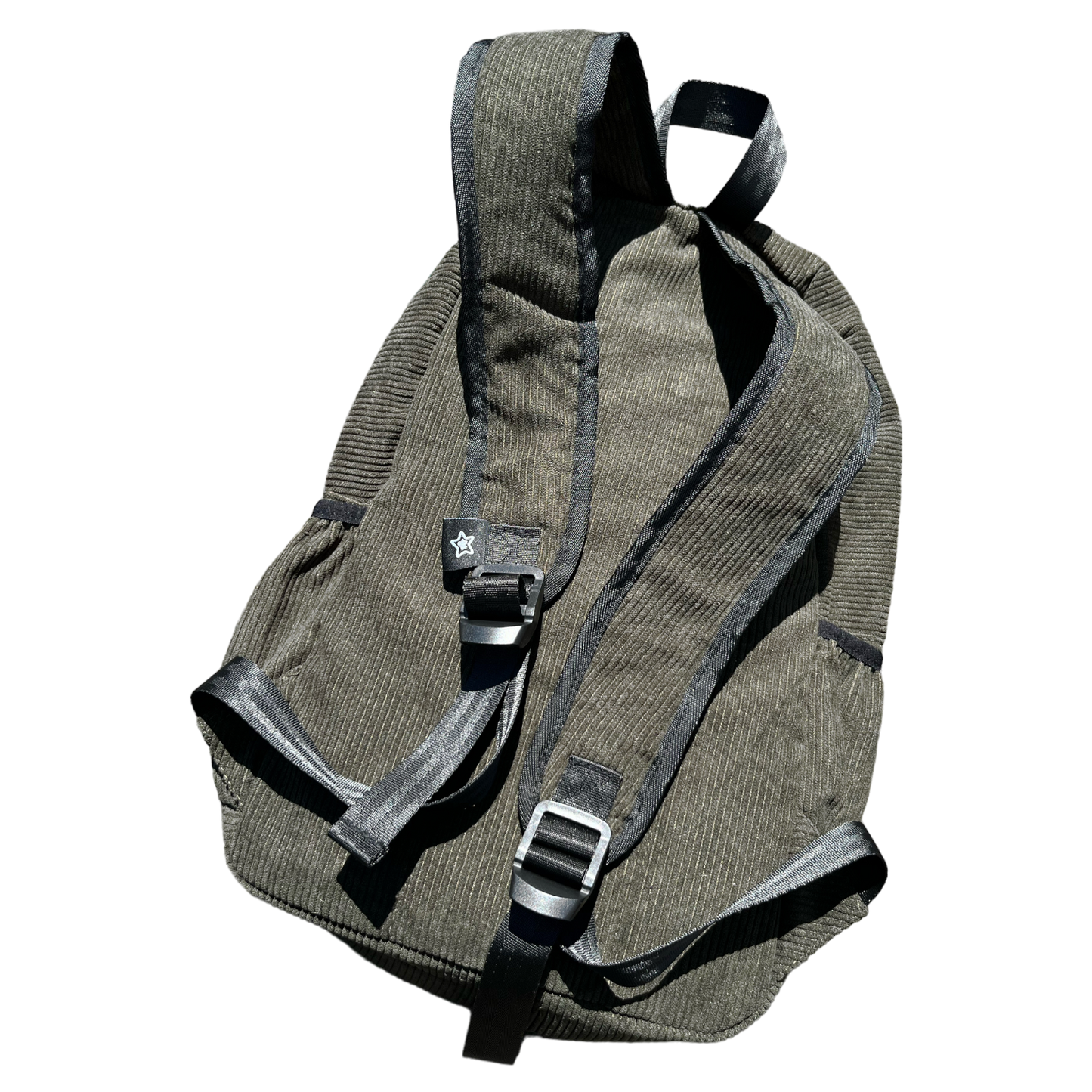 OLIVE CORDUROY BACKPACK