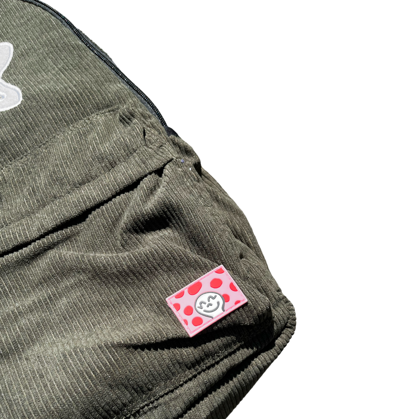 OLIVE CORDUROY BACKPACK