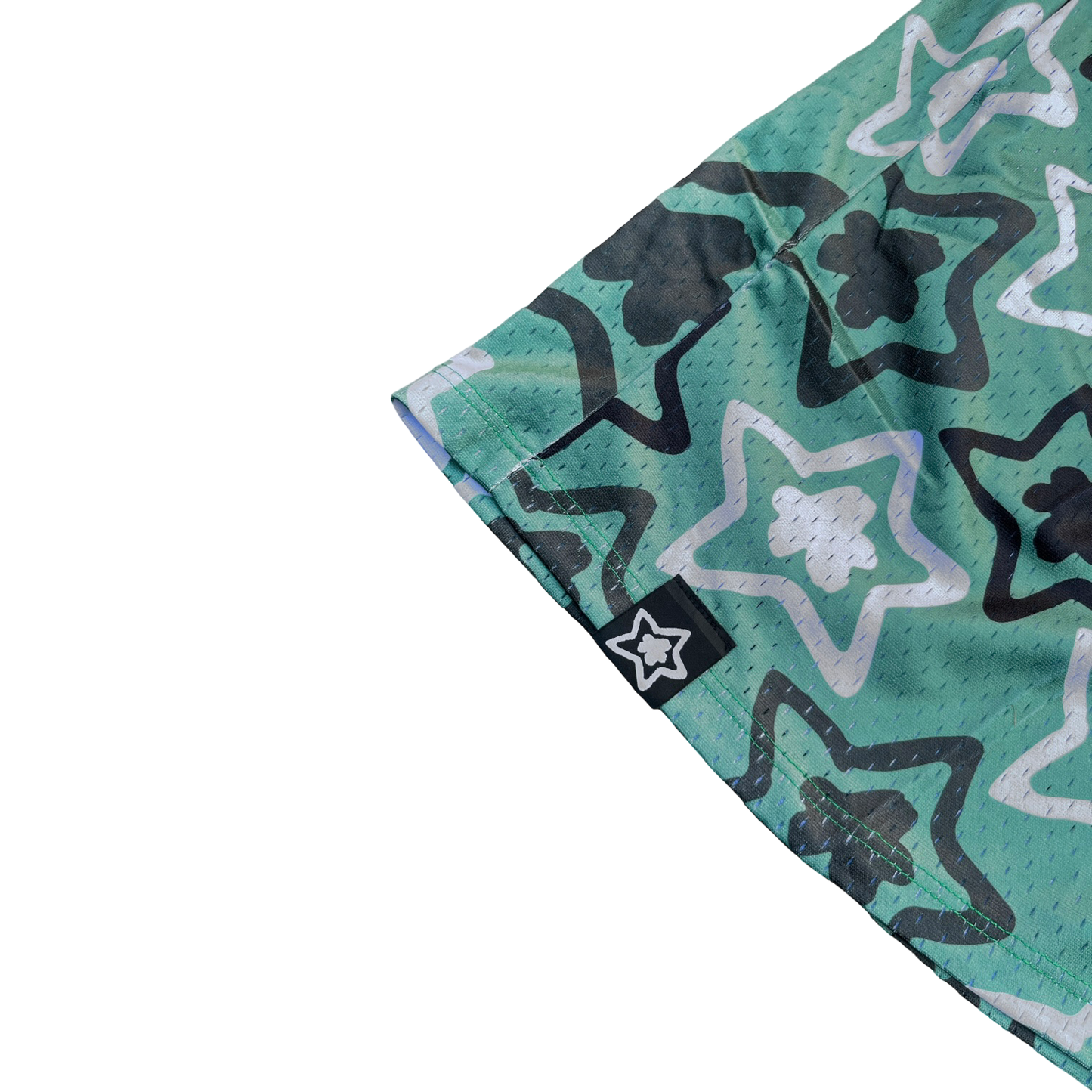 GREEN MESH SHORTS
