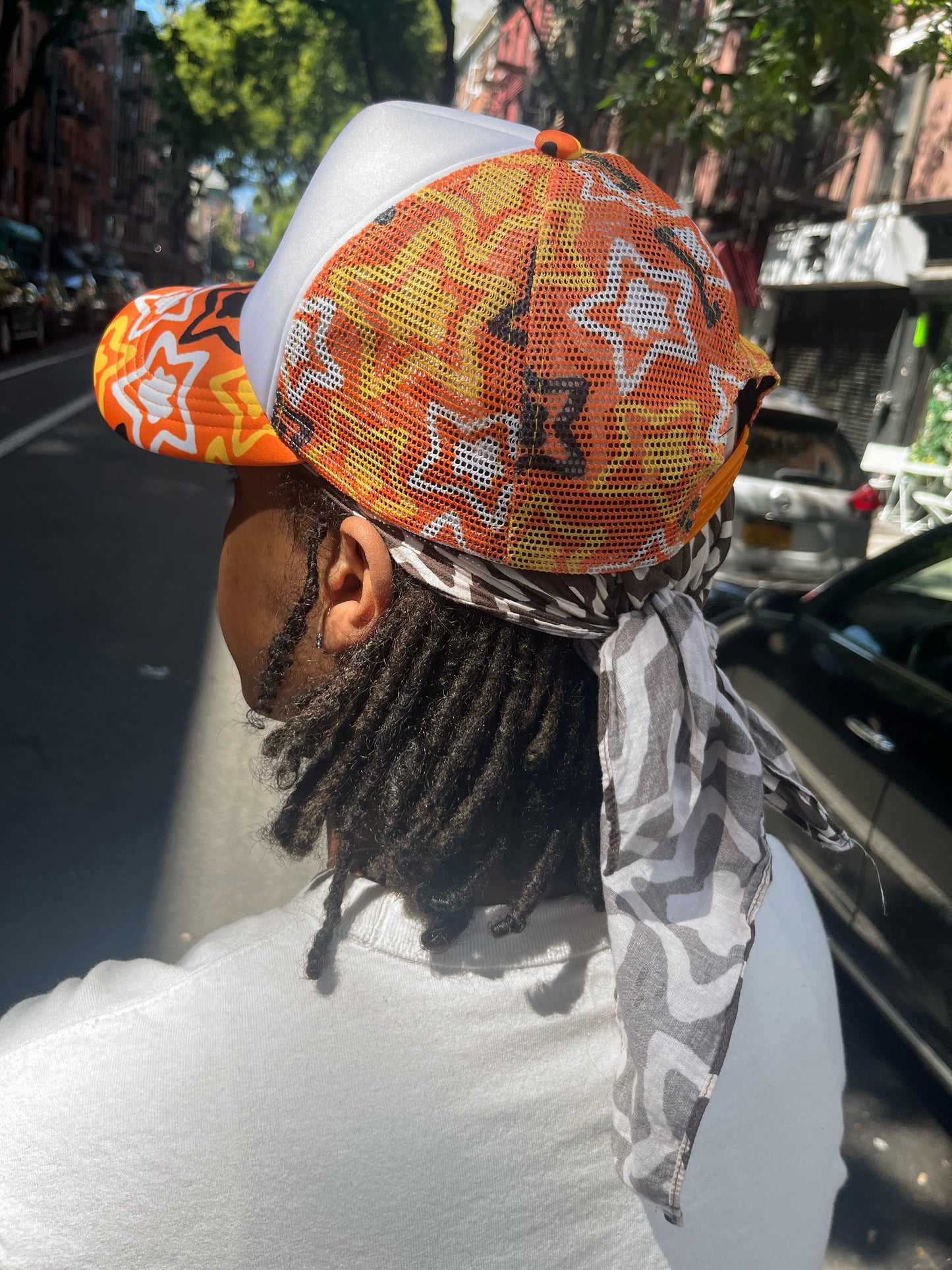 ORANGE TRUCKER HAT