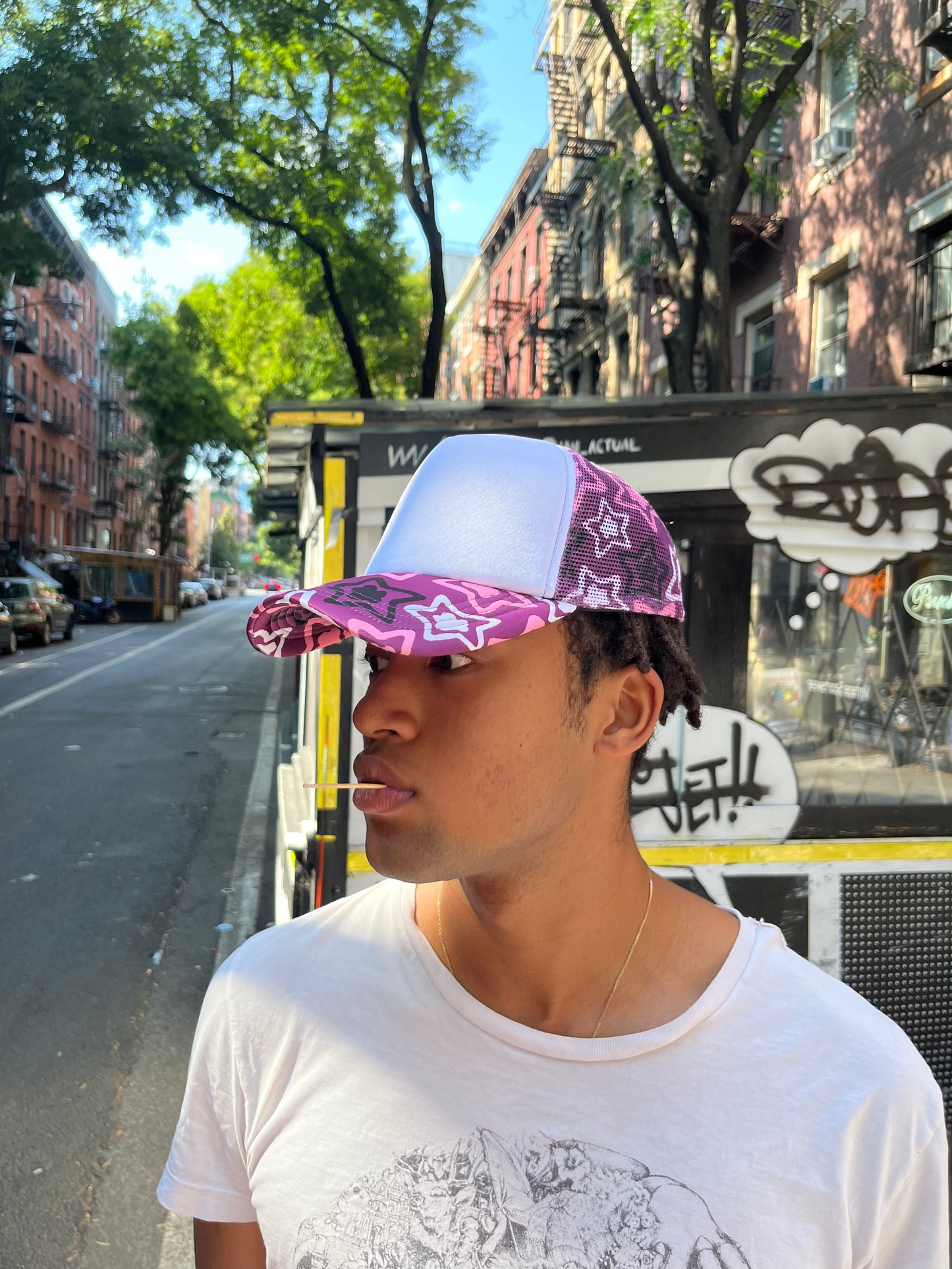 PURPLE TRUCKER HAT