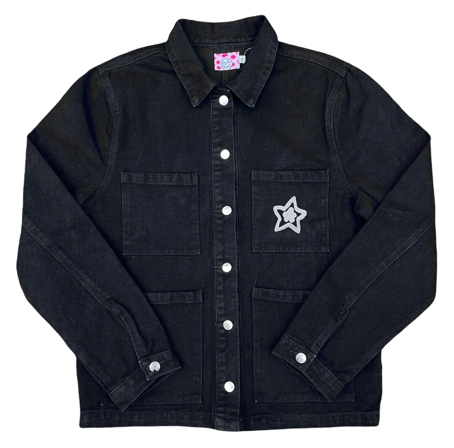 本物品質の STAR denim STAR TEAM up- TEAM black black button denim