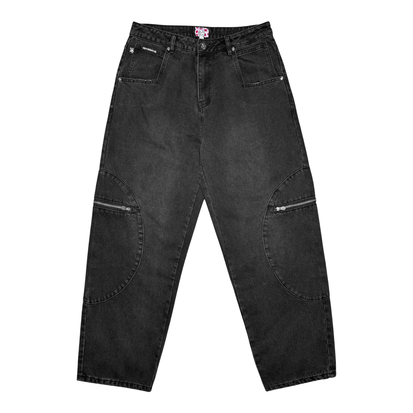 CIRCLE CARGO JEANS BLACK