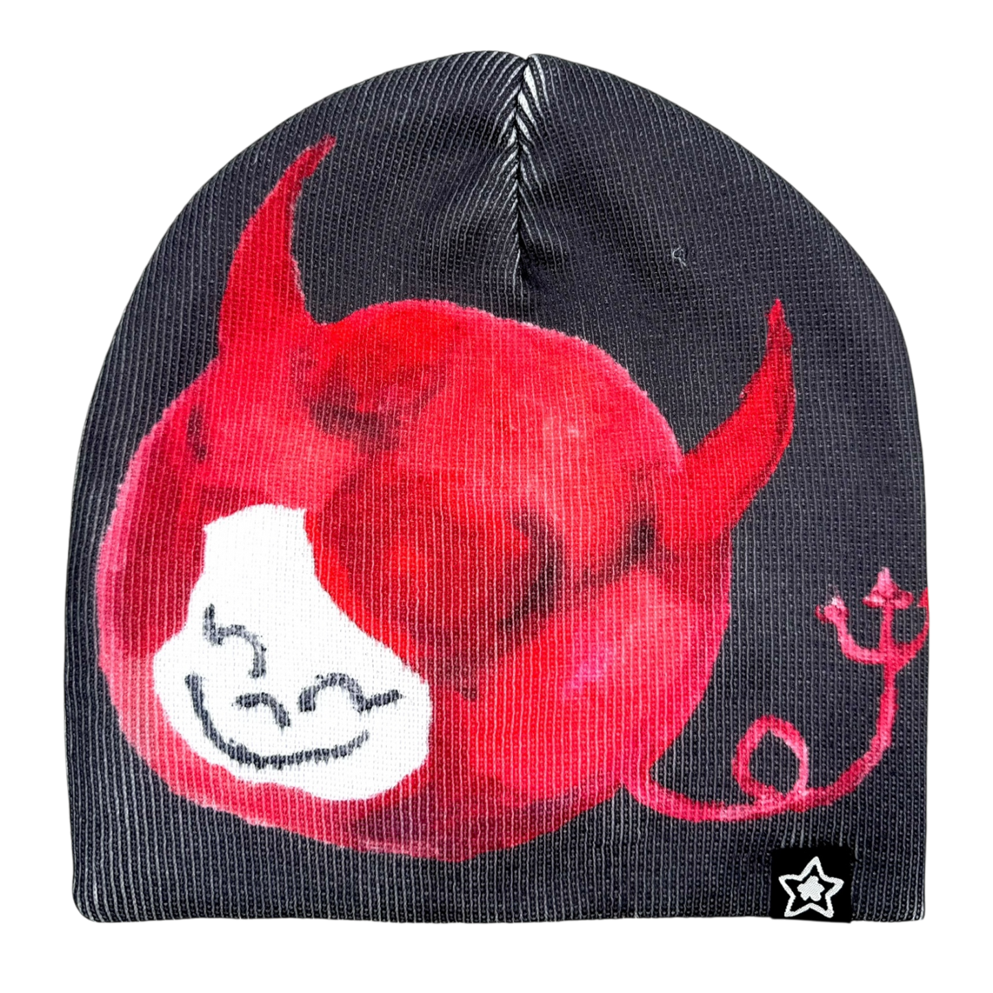 DEVILS SKULLY BEANIE BLACK