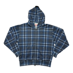 PLAID FULL ZIP BLUE