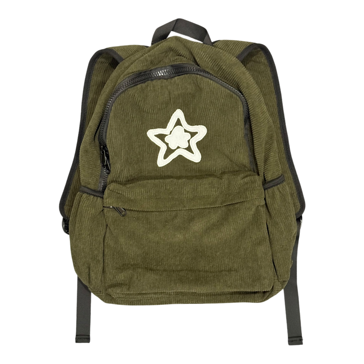 OLIVE CORDUROY BACKPACK