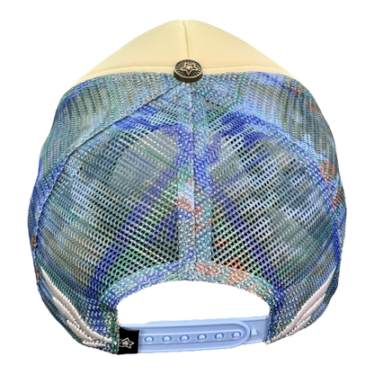 FOAM TRUCKER HAT CAMO BLUE