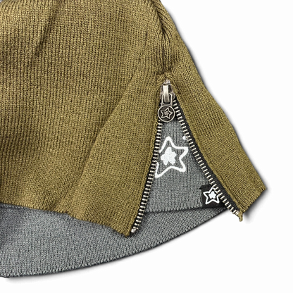 OLIVE ZIPPER SKULLY