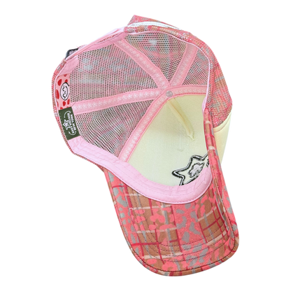 FOAM TRUCKER HAT LEOPARD PINK