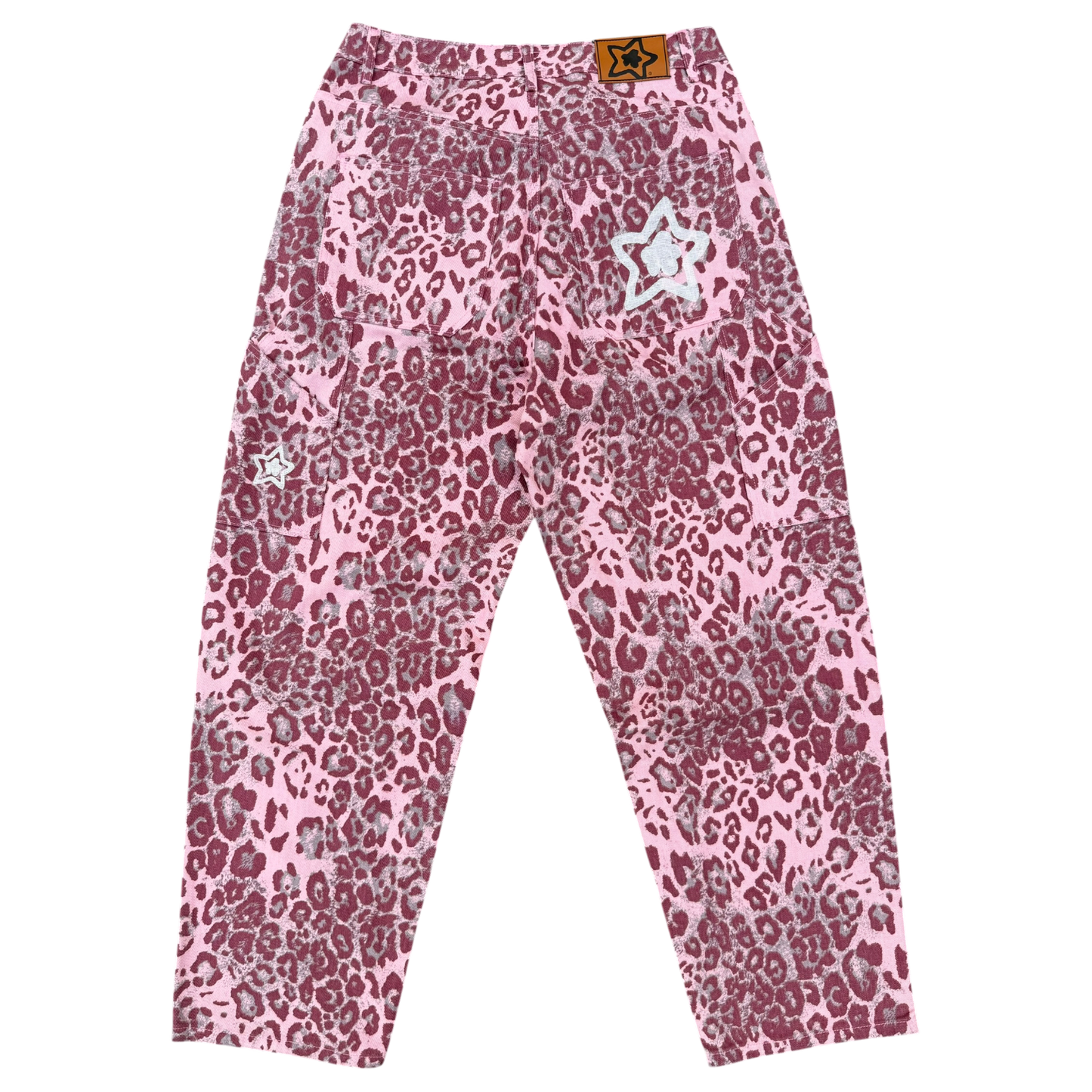 PINK LEOPARD STAR JEANS