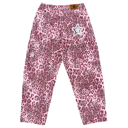 PINK LEOPARD STAR JEANS