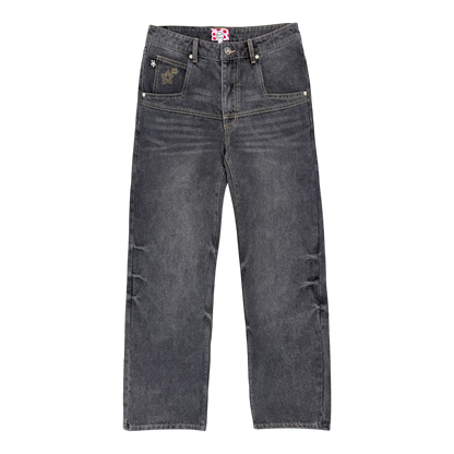 BLACK NORMAL FIT DROP JEANS