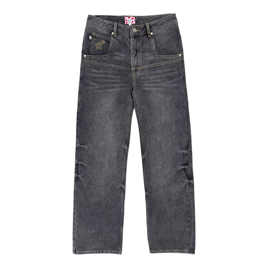 BLACK NORMAL FIT DROP JEANS