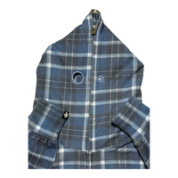 PLAID FULL ZIP BLUE