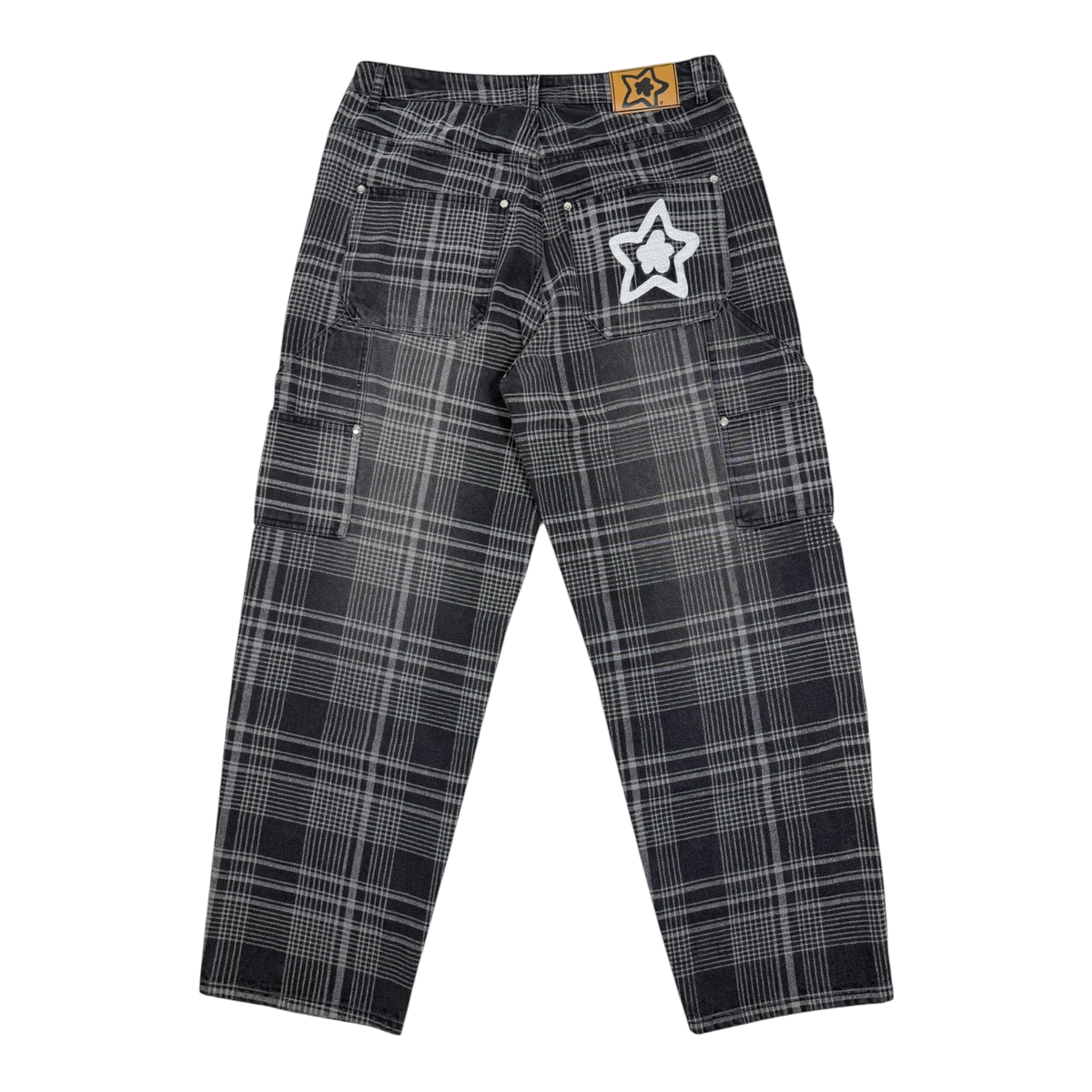 パンツ STARTEAM PLAID JEAN SHORTS BLACK 34 PLAID JEAN BLACK